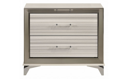 Zambrano Nightstand Light Grey / White Global Furniture Zambrano Nightstand Light Grey / White Global Furniture