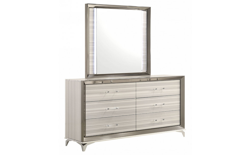 Zambrano Bed Light Grey / White Global Furniture