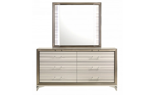 Zambrano Dresser Light Grey / White Global Furniture Zambrano Dresser Light Grey / White Global Furniture