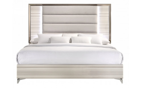 Zambrano Bed Light Grey / White Global Furniture Zambrano Bed Light Grey / White Global Furniture