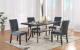 D1622 Dining Chair Set Grey Global Furniture 4pc