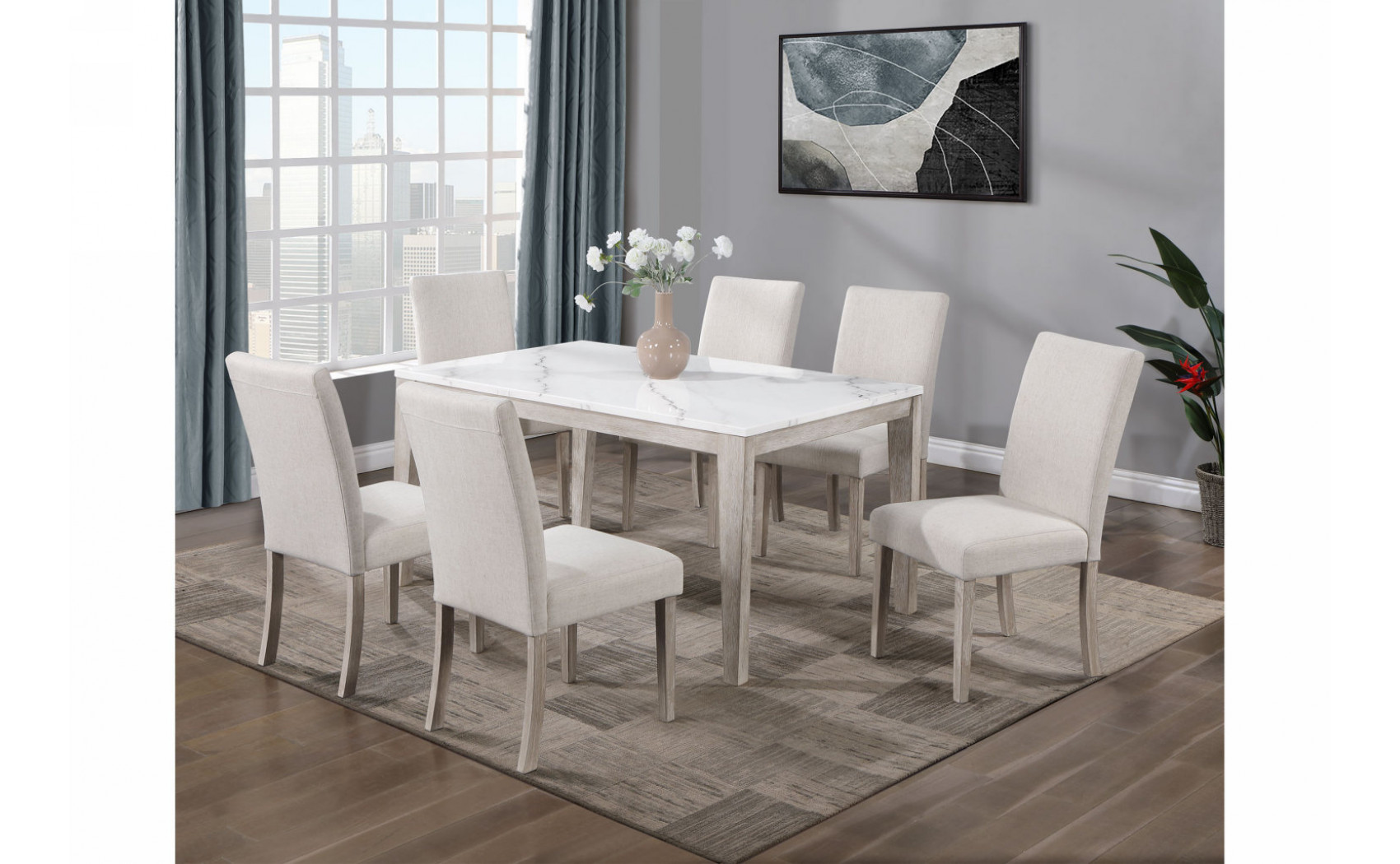 D2022DT + D2023DC Dining Set Global Furniture