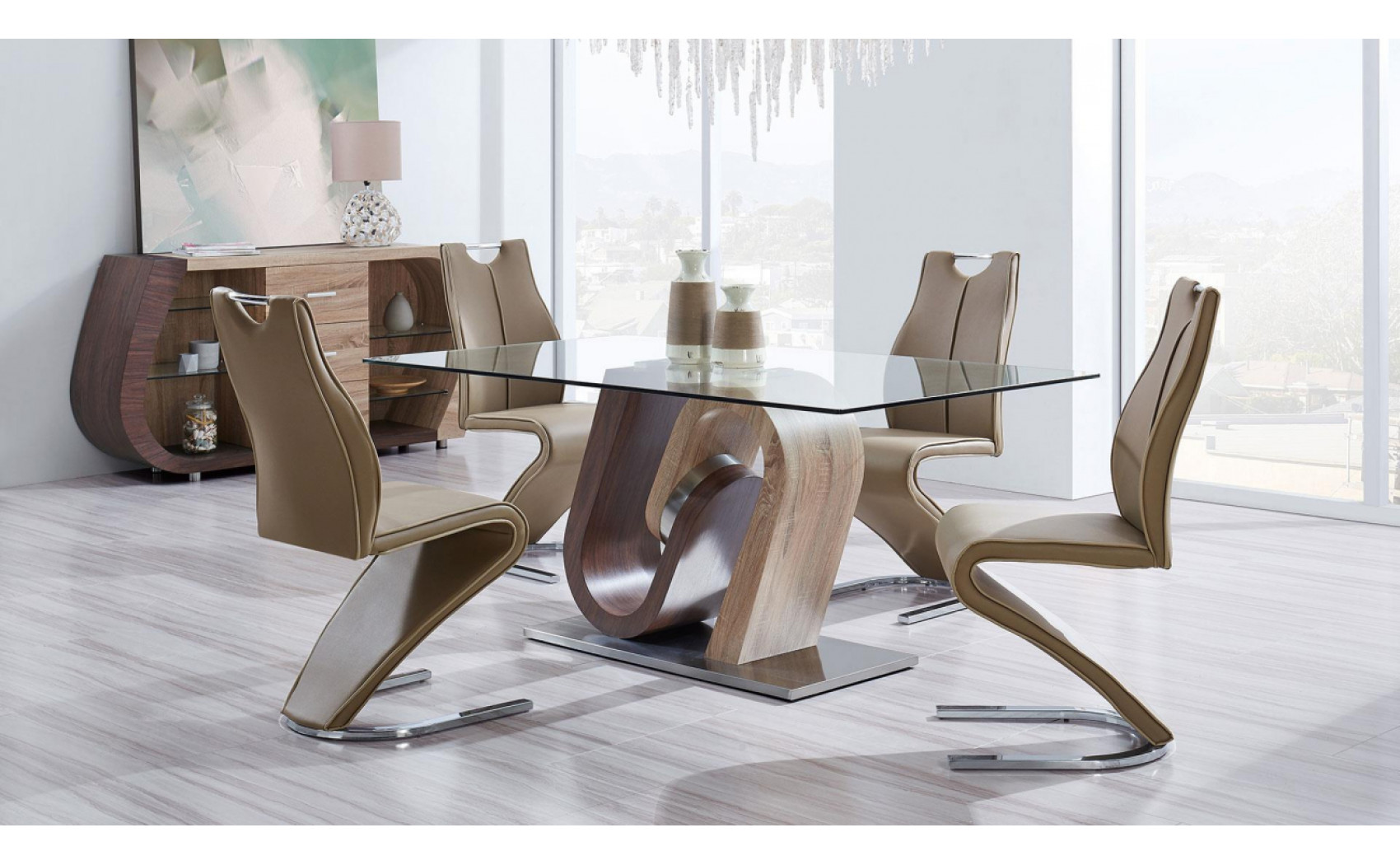 D4126N Buffet Oak / Walnut Global Furniture