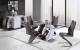 D4127DC Dining Chair Set Grey / White Global Furniture