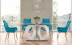 D4878DC Swivel Dining Chair Set Turquoise Global Furniture