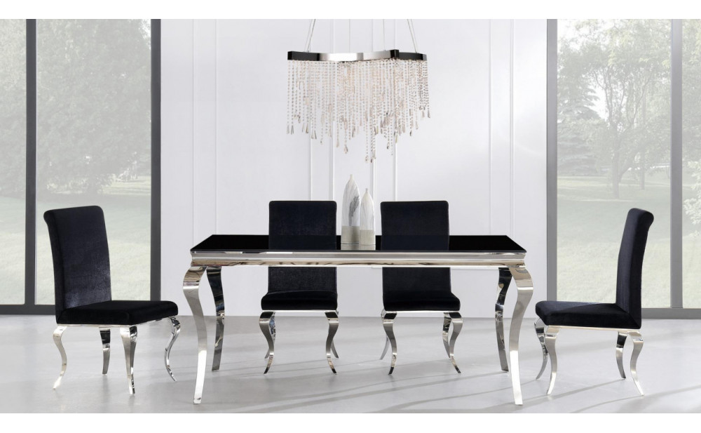 D858DC Dining Chair Set Black Global Furniture