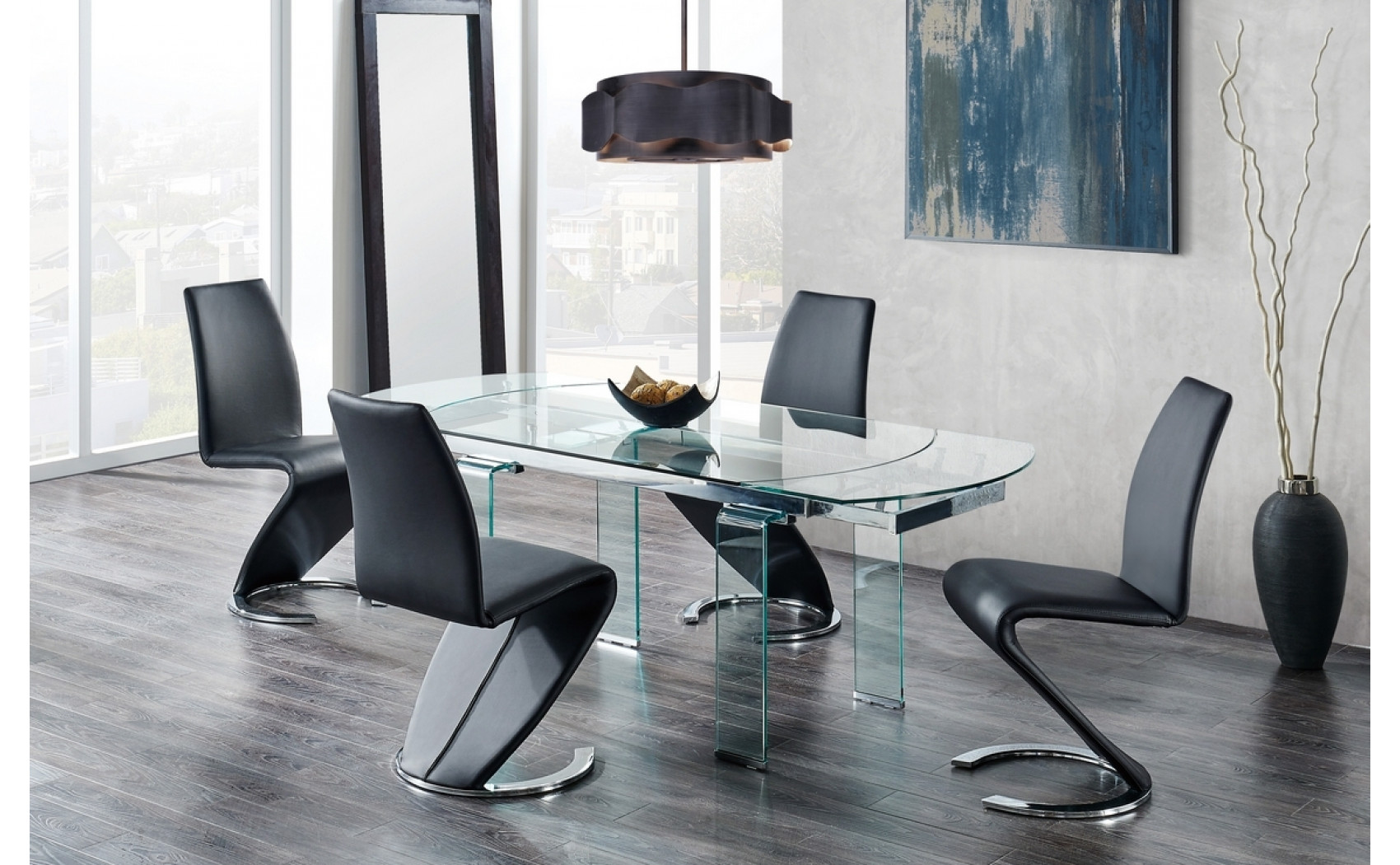 D9002DC Dining Chair Set Black Global Furniture