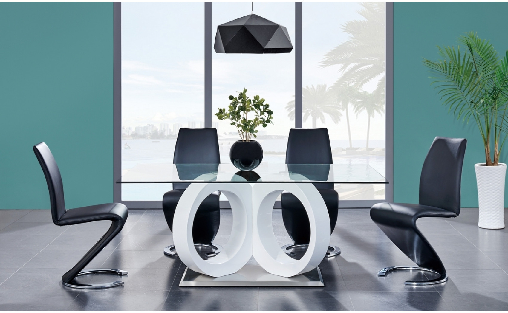D9002DC Dining Chair Set Black Global Furniture
