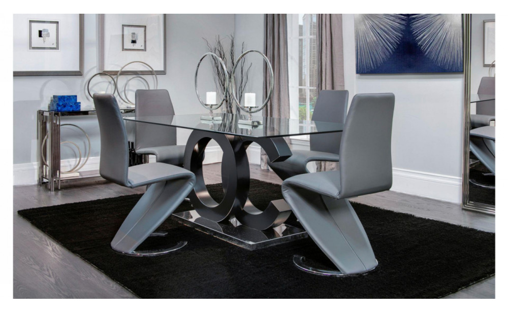 D9002DC Dining Chair Set Grey Global Furniture