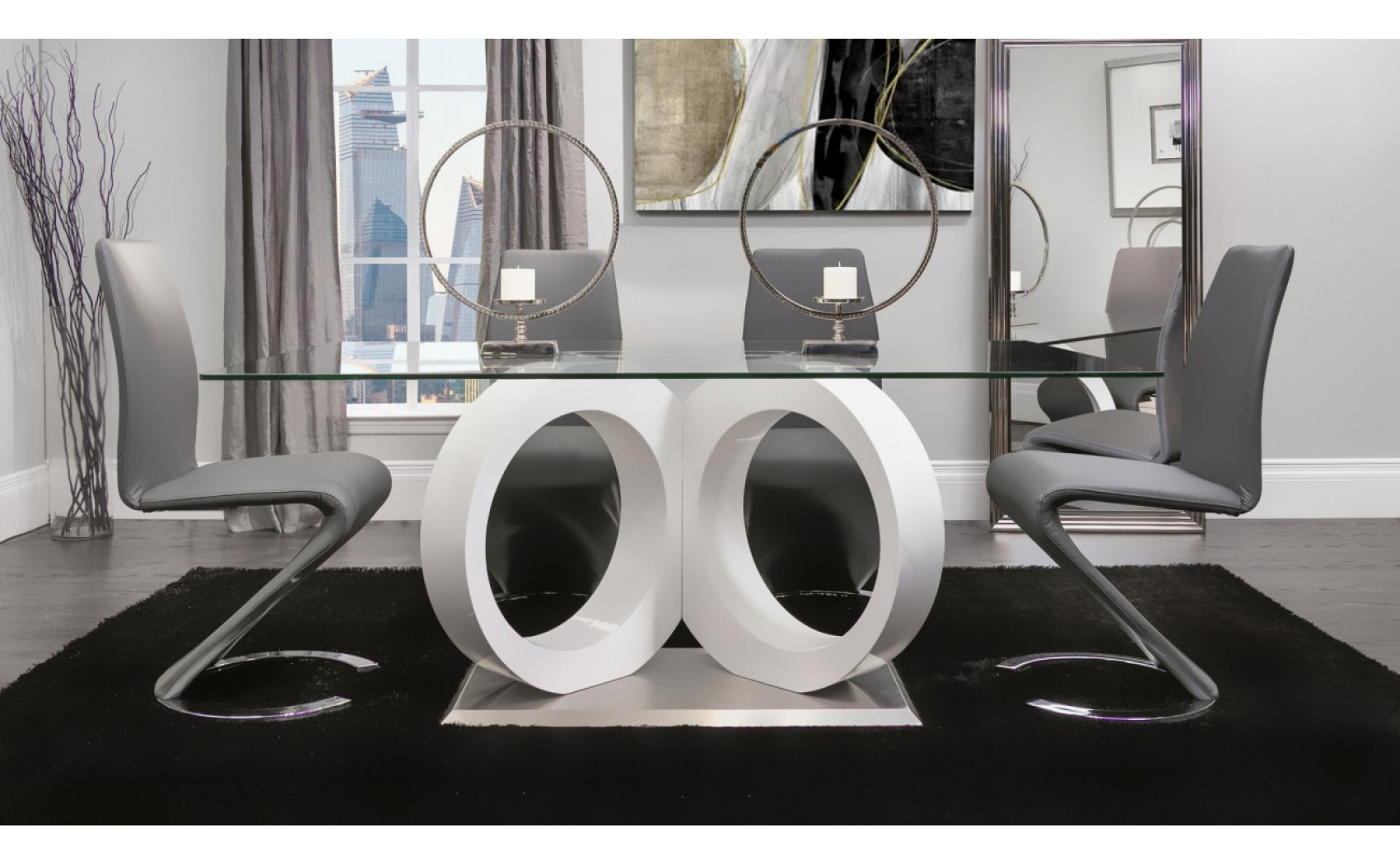 D9002DC Dining Chair Set Grey Global Furniture