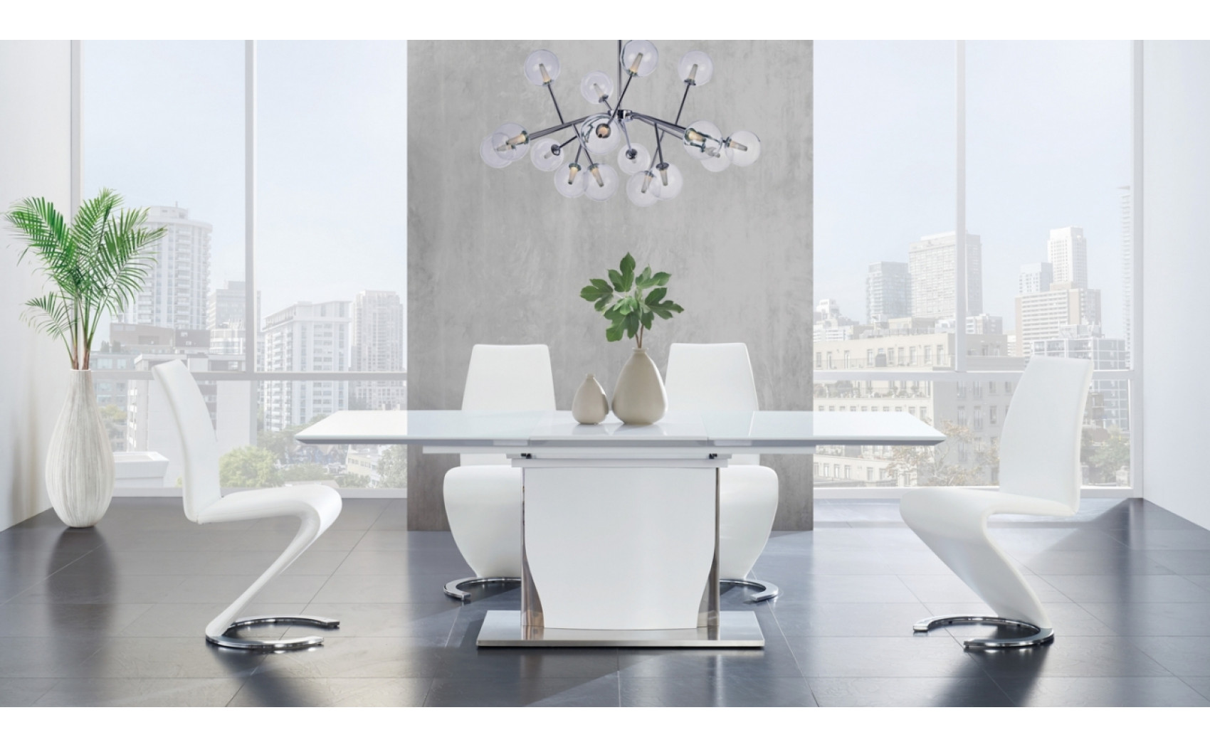 D9002DC Dining Chair Set White Global Furniture