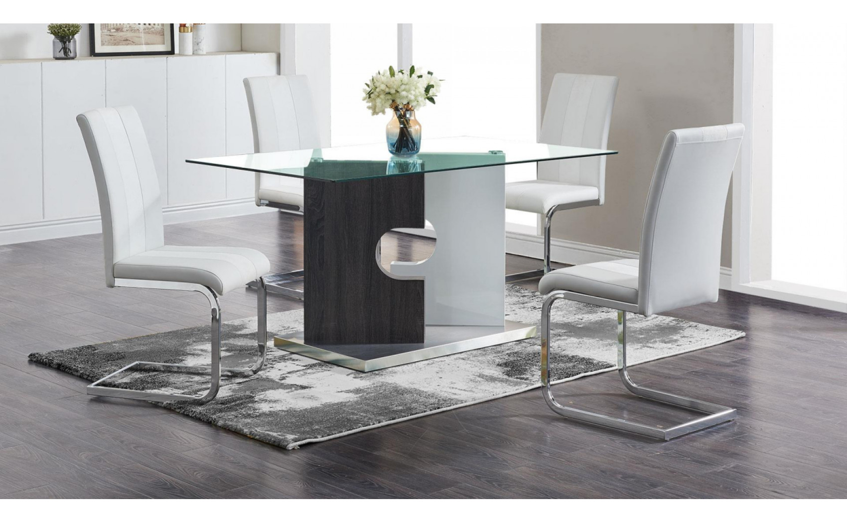 D915DC Dining Chair Set White Global Furniture