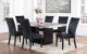 D02DT + D03DC-BLK Dining Set Global Furniture
