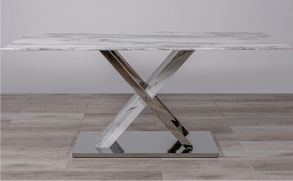 D1274DT Dining Table Marble Grey Global Furniture