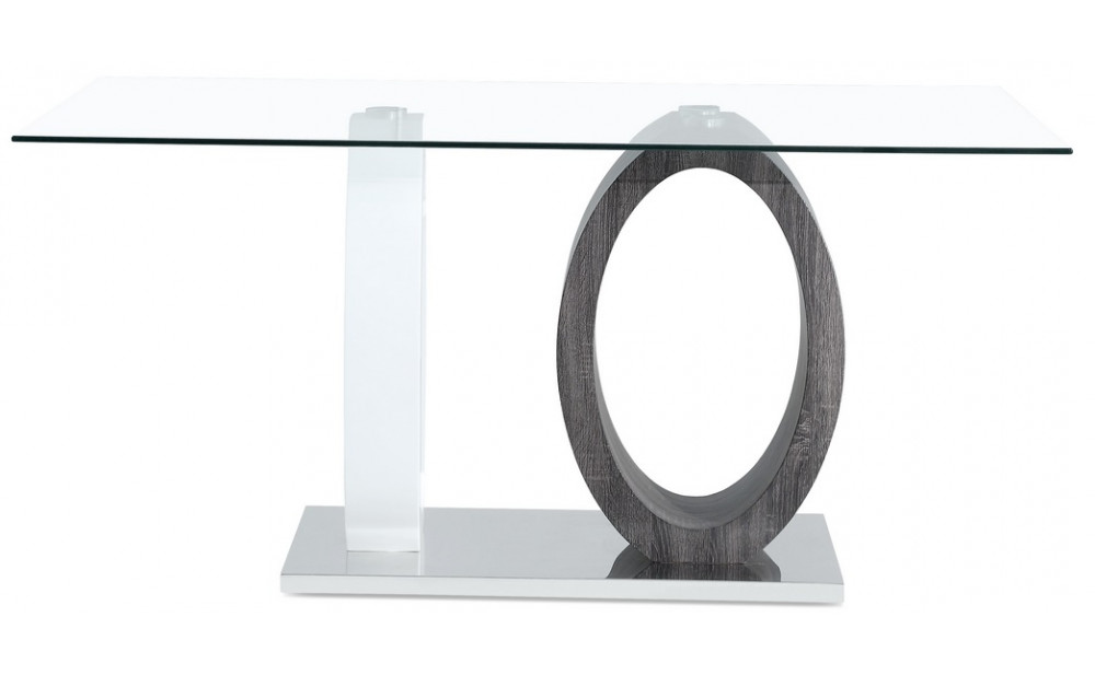D1628DT Dining Table Glass White / Grey Global Furniture