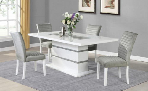 Monaco D1903DT + D1903DC-Grey Dining Set Global Furniture Monaco D1903DT + D1903DC-Grey Dining Set Global Furniture