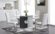 D219DT Dining Table Glass White / Grey Global Furniture