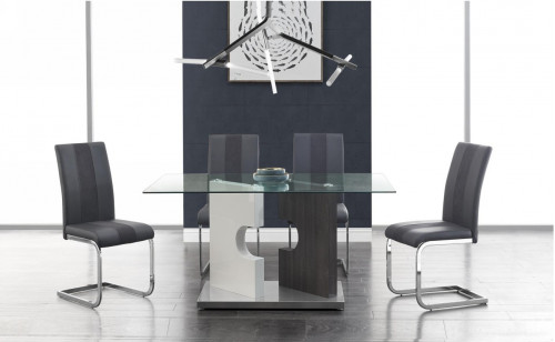 D219DT + D915DC-GR Dining Set Global Furniture D219DT + D915DC-GR Dining Set Global Furniture