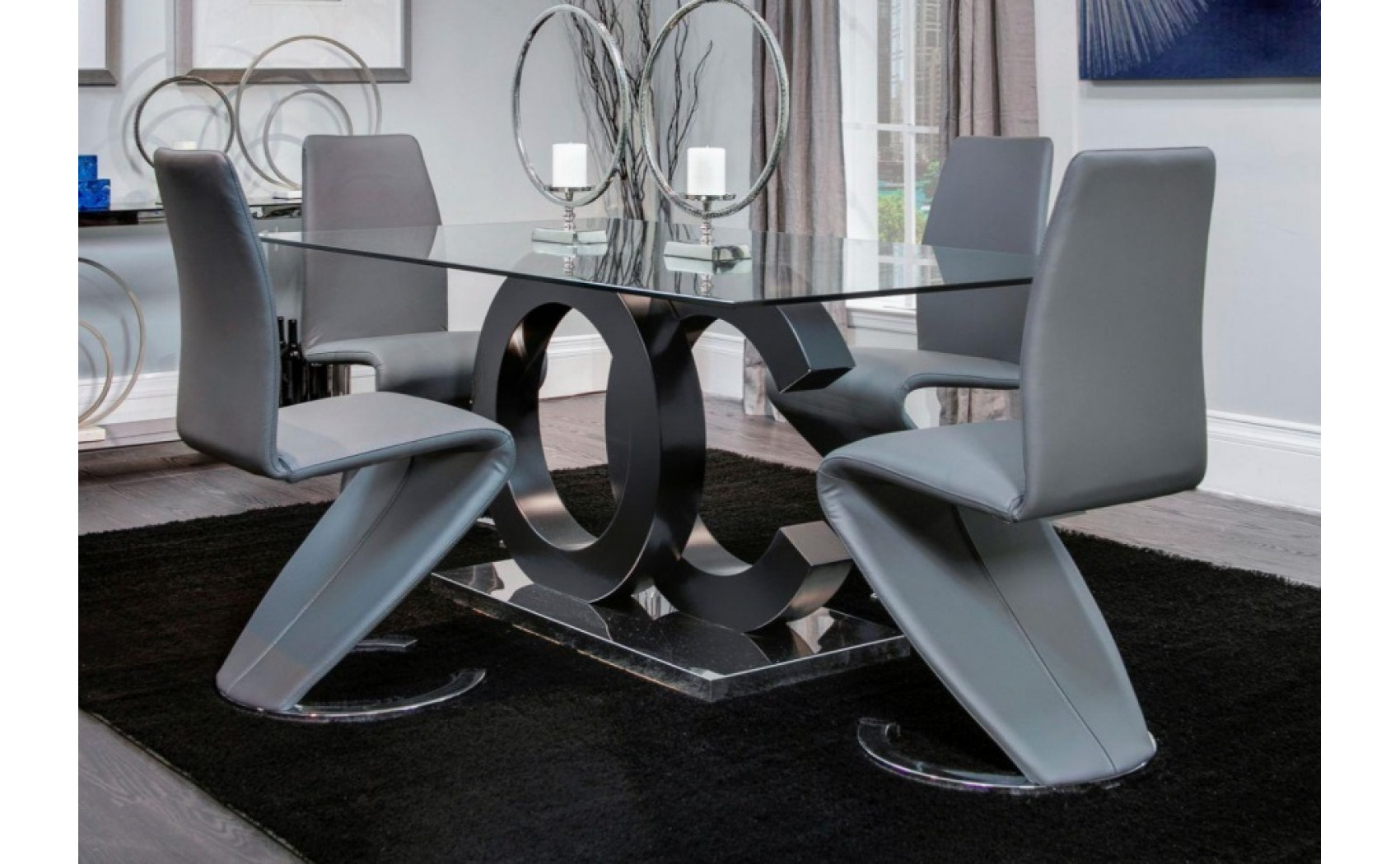 D2207DT Dining Table Black Global Furniture