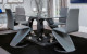 D2207DT-BLK + D9002DC-Grey Dining Set Global Furniture