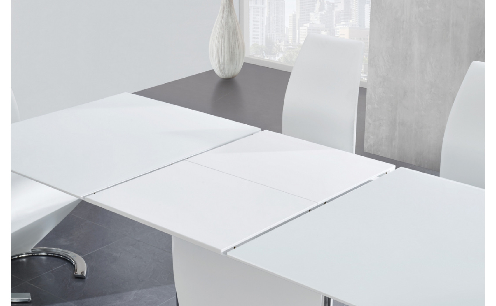 D2279DT Dining Table High Gloss White Global Furniture