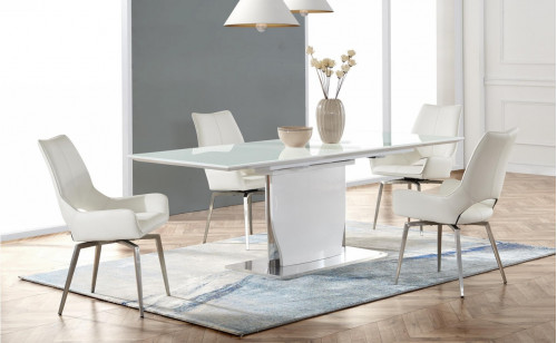 D2279DT + D4878DC- WH Dining Set Global Furniture D2279DT + D4878DC- WH Dining Set Global Furniture