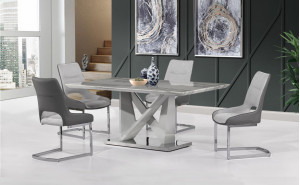 D844DT + D1119DC-GR Dining Set Global Furniture D844DT + D1119DC-GR Dining Set Global Furniture