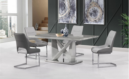 D844DT + D1119DC-GR Dining Set Global Furniture D844DT + D1119DC-GR Dining Set Global Furniture