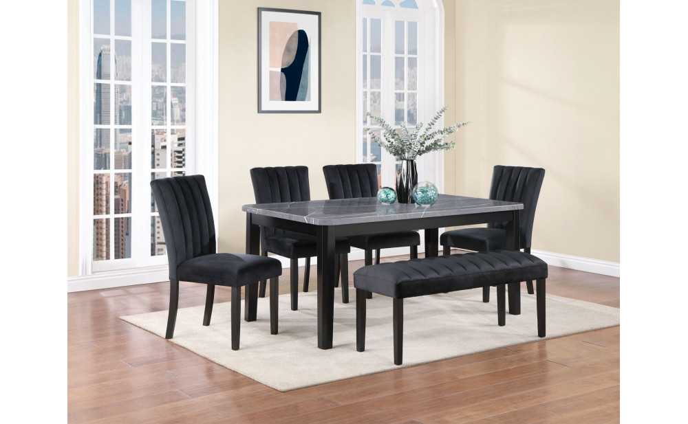 D8685DT + D8685DC-BLK Dining Set Global Furniture