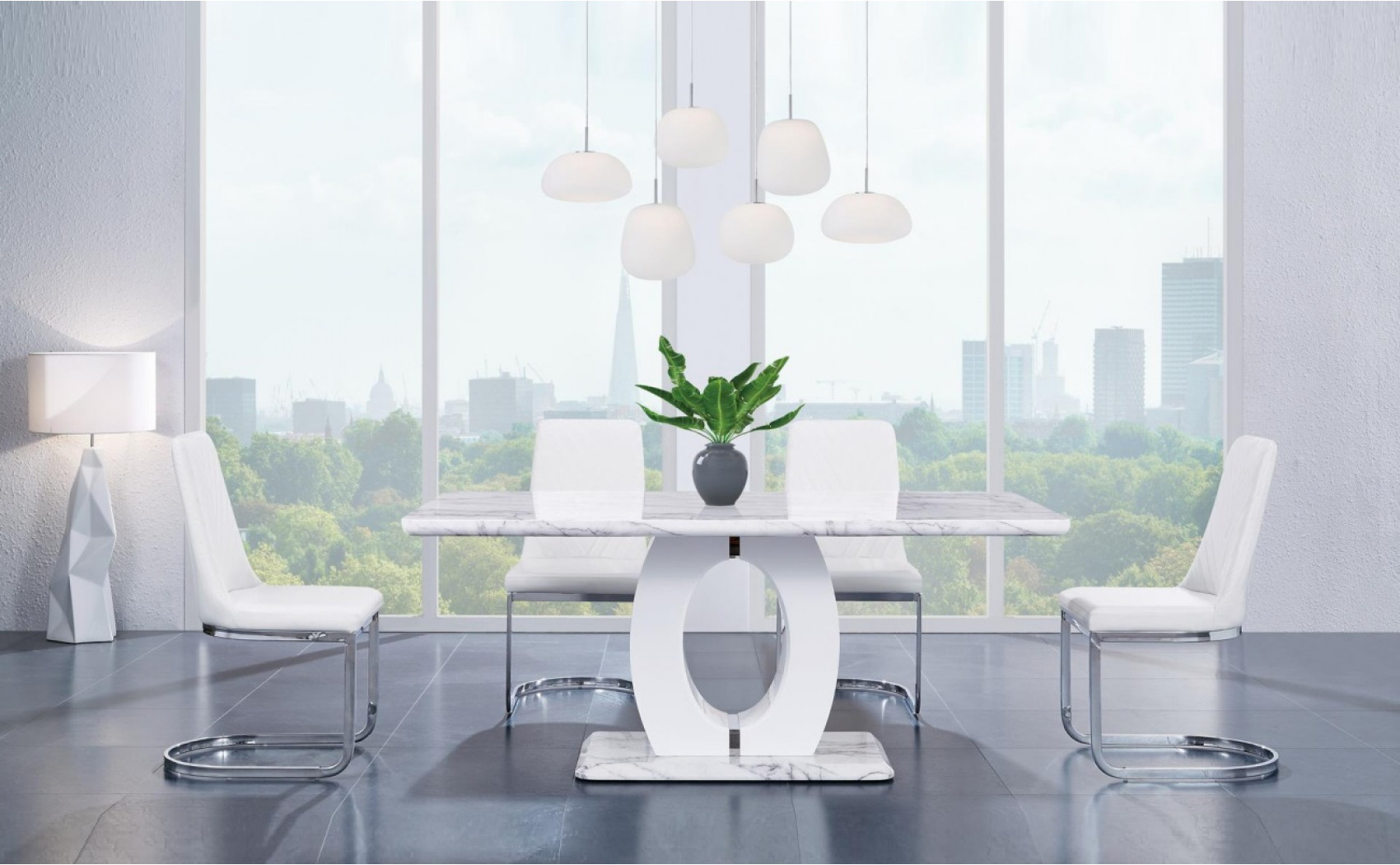 D894DT Dining Table White Global Furniture