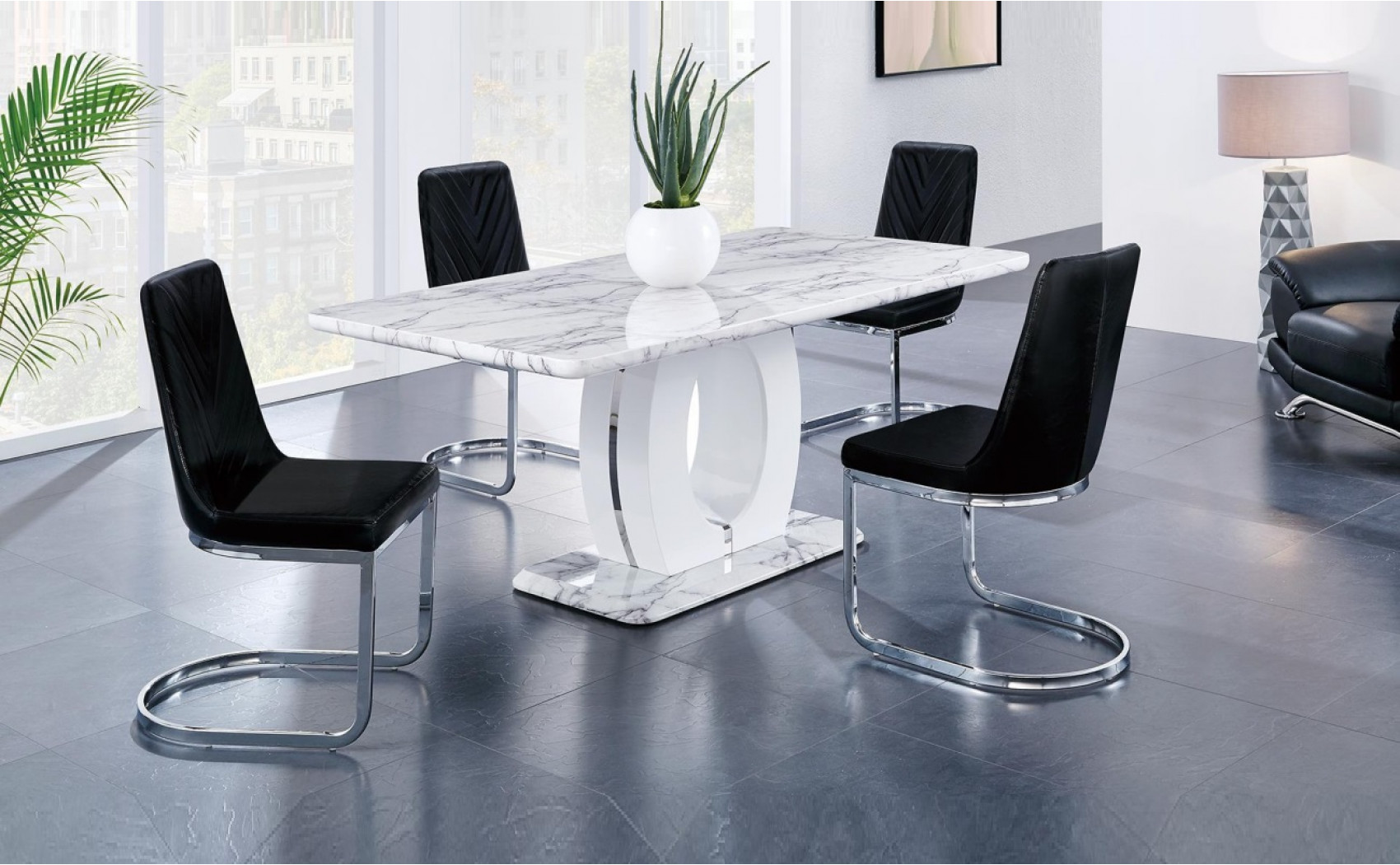 D894DT Dining Table White Global Furniture
