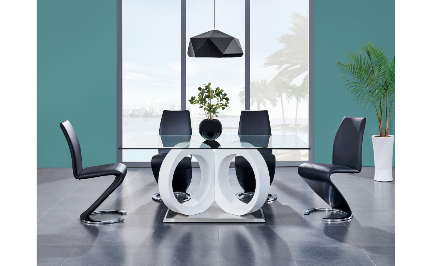 D9002DT Dining Table White Global Furniture