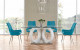 D9002DT + D4878DC- TURQ Dining Set Global Furniture