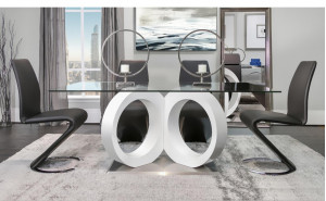 D9002DT + D9002DC-BL Dining Set Global Furniture D9002DT + D9002DC-BL Dining Set Global Furniture