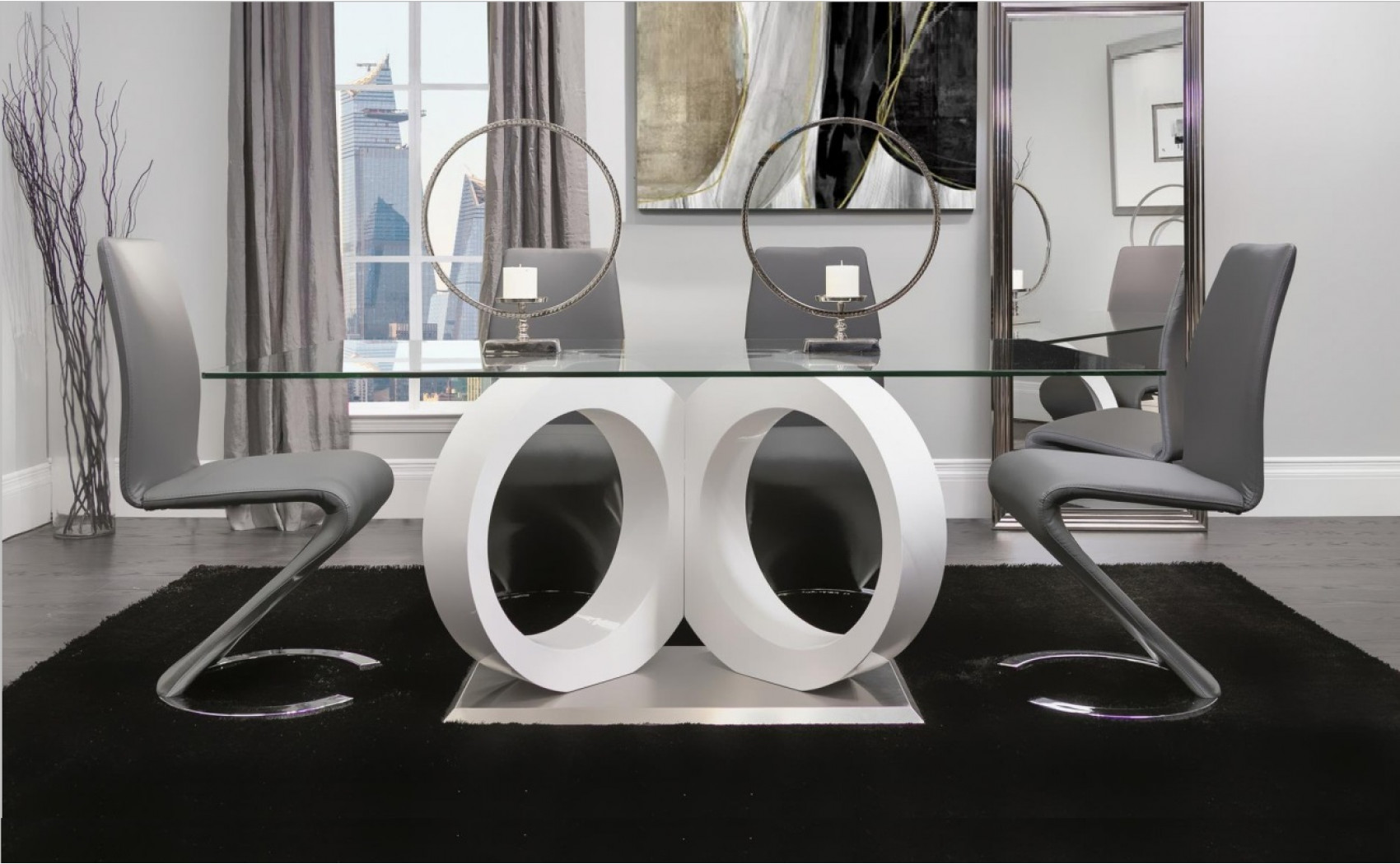 D9002DT Dining Table White Global Furniture