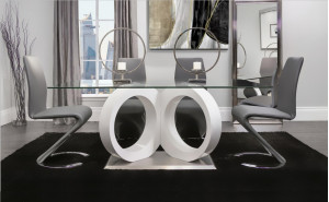 D9002DT + D9002DC-Grey Dining Set Global Furniture D9002DT + D9002DC-Grey Dining Set Global Furniture