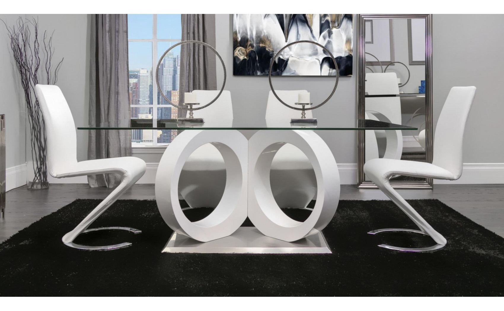 D9002DT Dining Table White Global Furniture