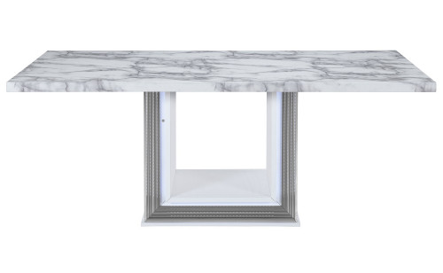 Ylime Dining Table Light Grey / White Global Furniture Ylime Dining Table Light Grey / White Global Furniture