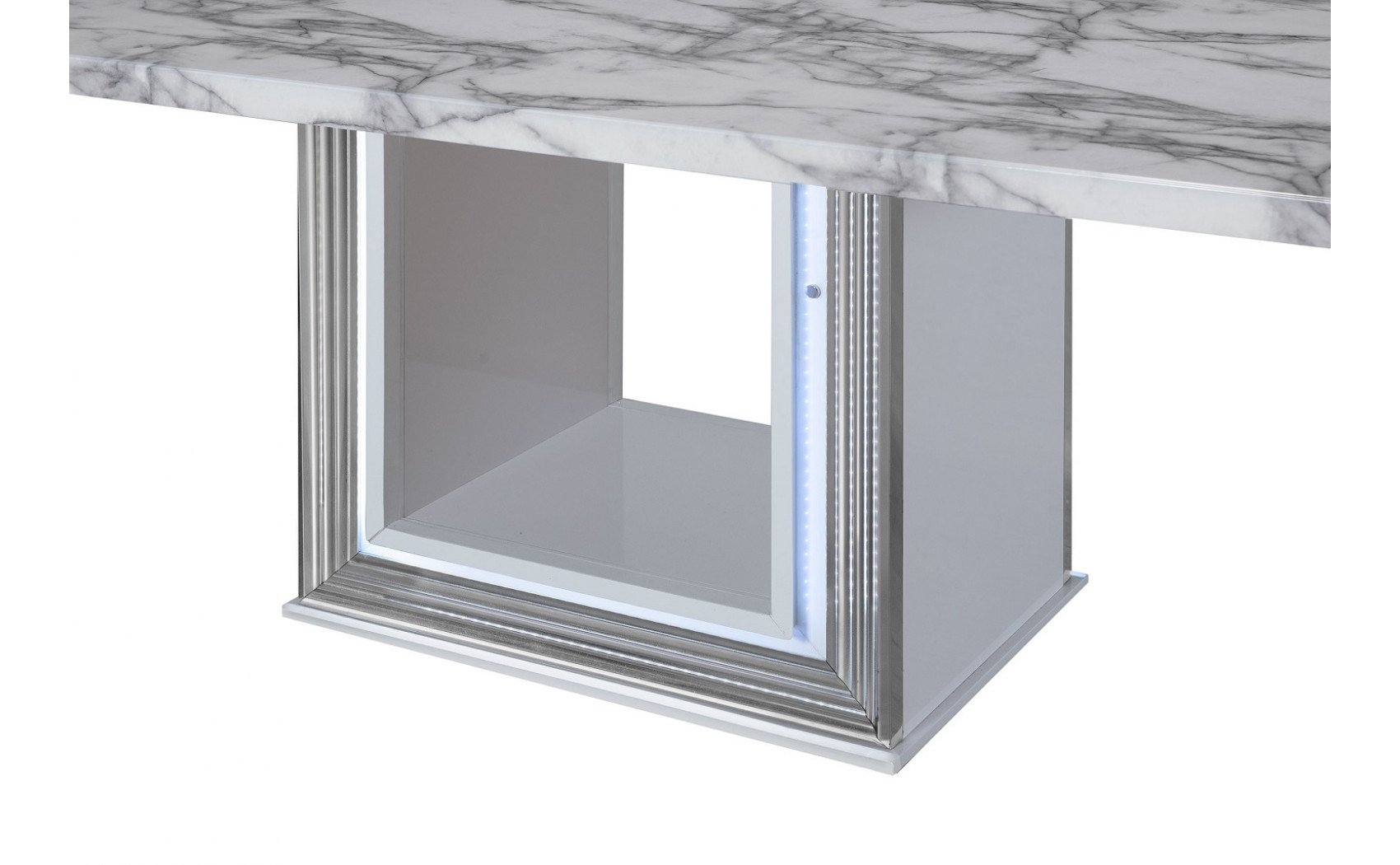 Ylime Dining Table Light Grey / White Global Furniture