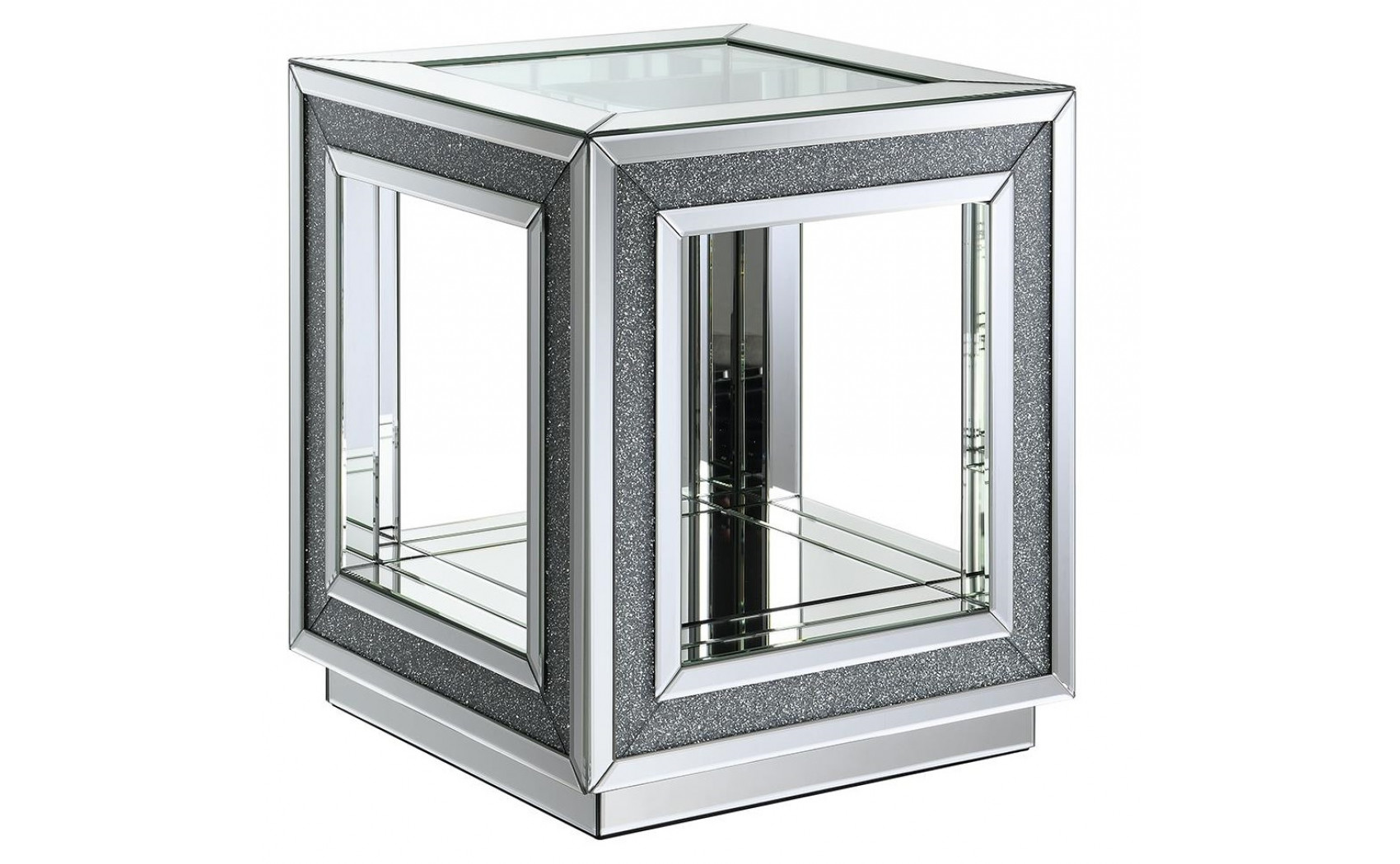 Hollywood Glam Coffee Table Silver / Black Global Furniture