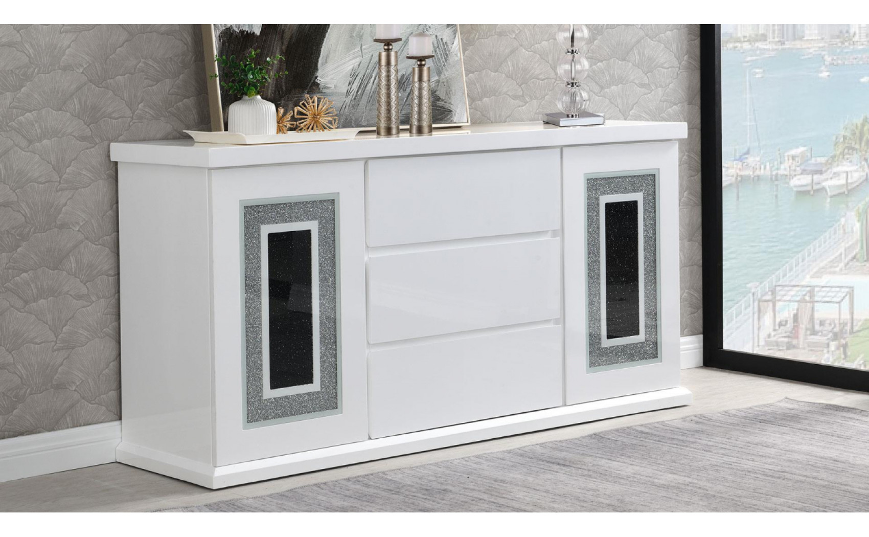 D1903 Buffet White Global Furniture