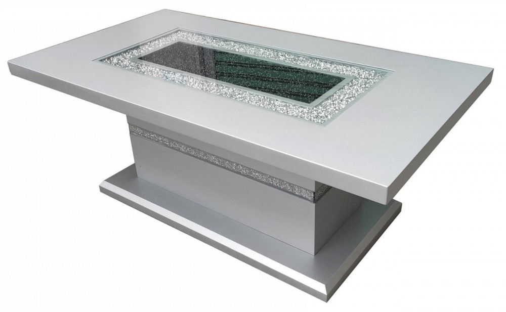T1903CT Silver Coffee Table Silver Global Furniture