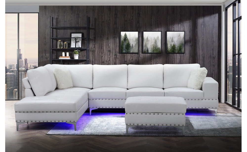 U97 Sectional White Global Furniture