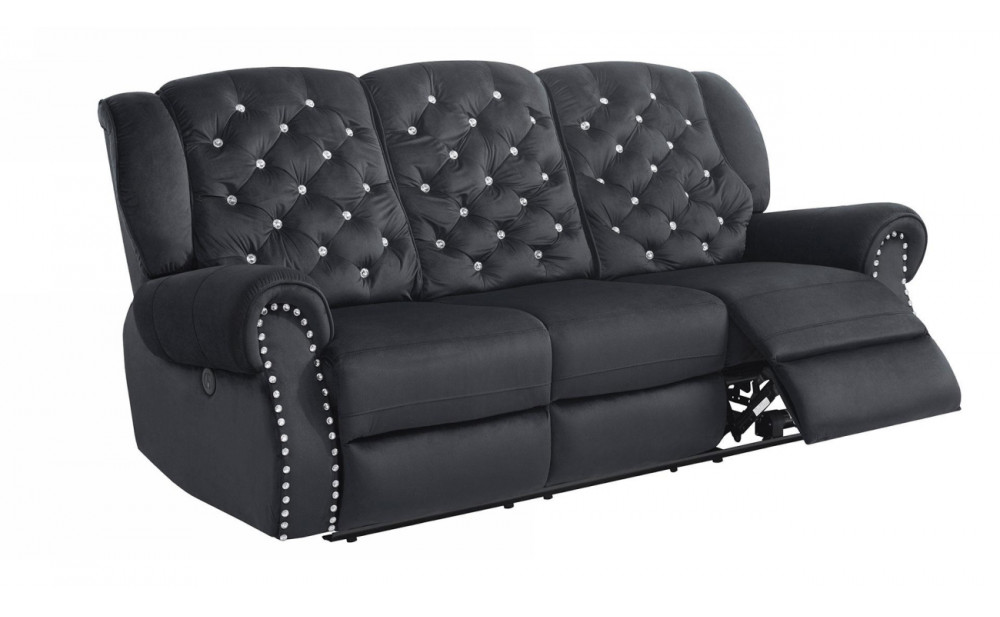 Grace Sofa Set Black Global Furniture
