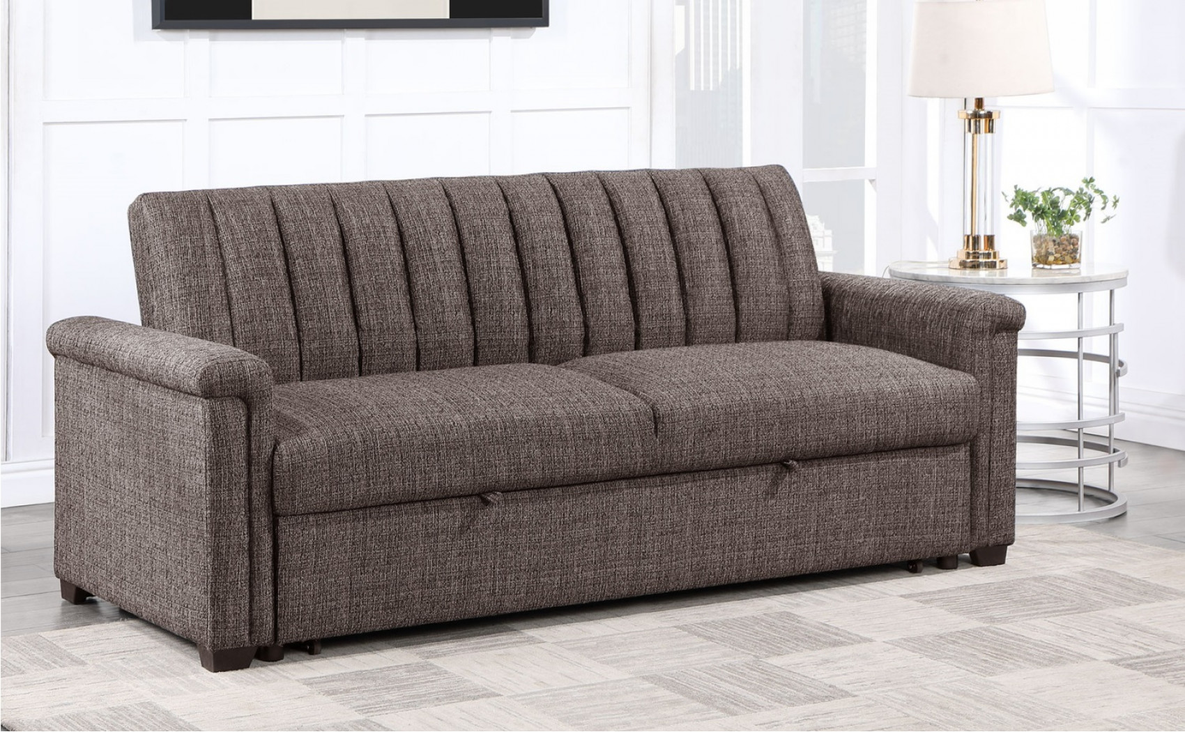 Luna U0201 Sofa Bed Dark Brown Global Furniture