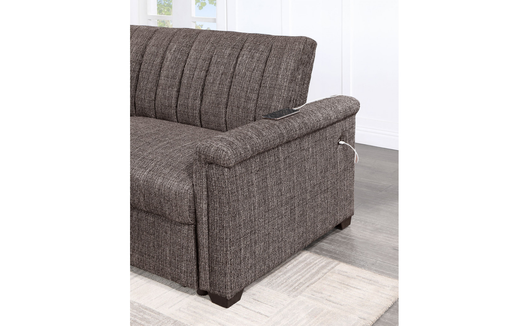 Luna U0201 Sofa Bed Dark Brown Global Furniture