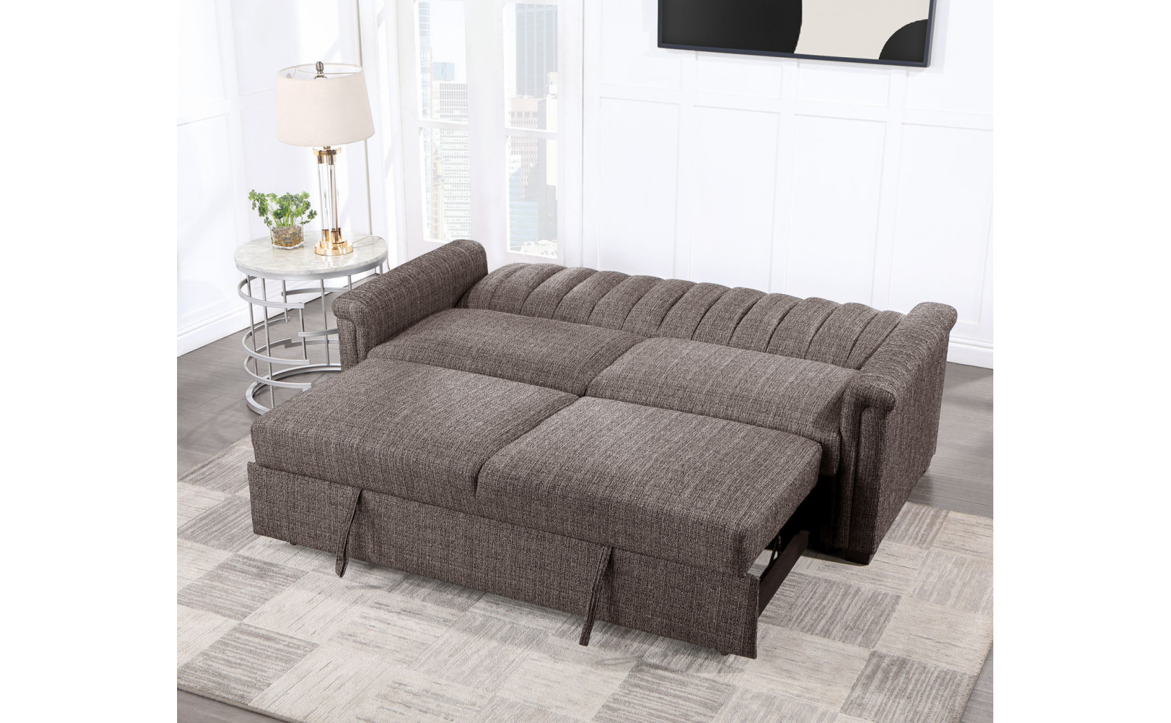 Luna U0201 Sofa Bed Dark Brown Global Furniture
