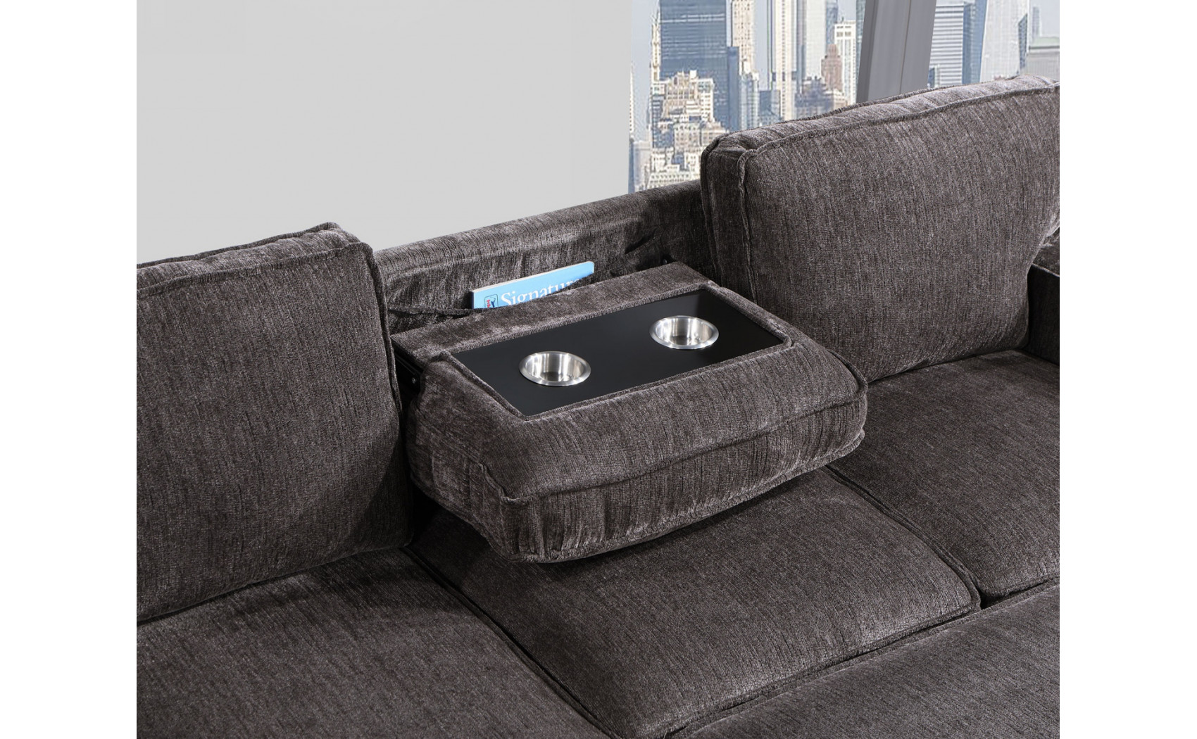 Gabriela U0203 Sectional Dark Grey Global Furniture