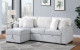 Alina U0204 Sectional Light Grey / White Global Furniture