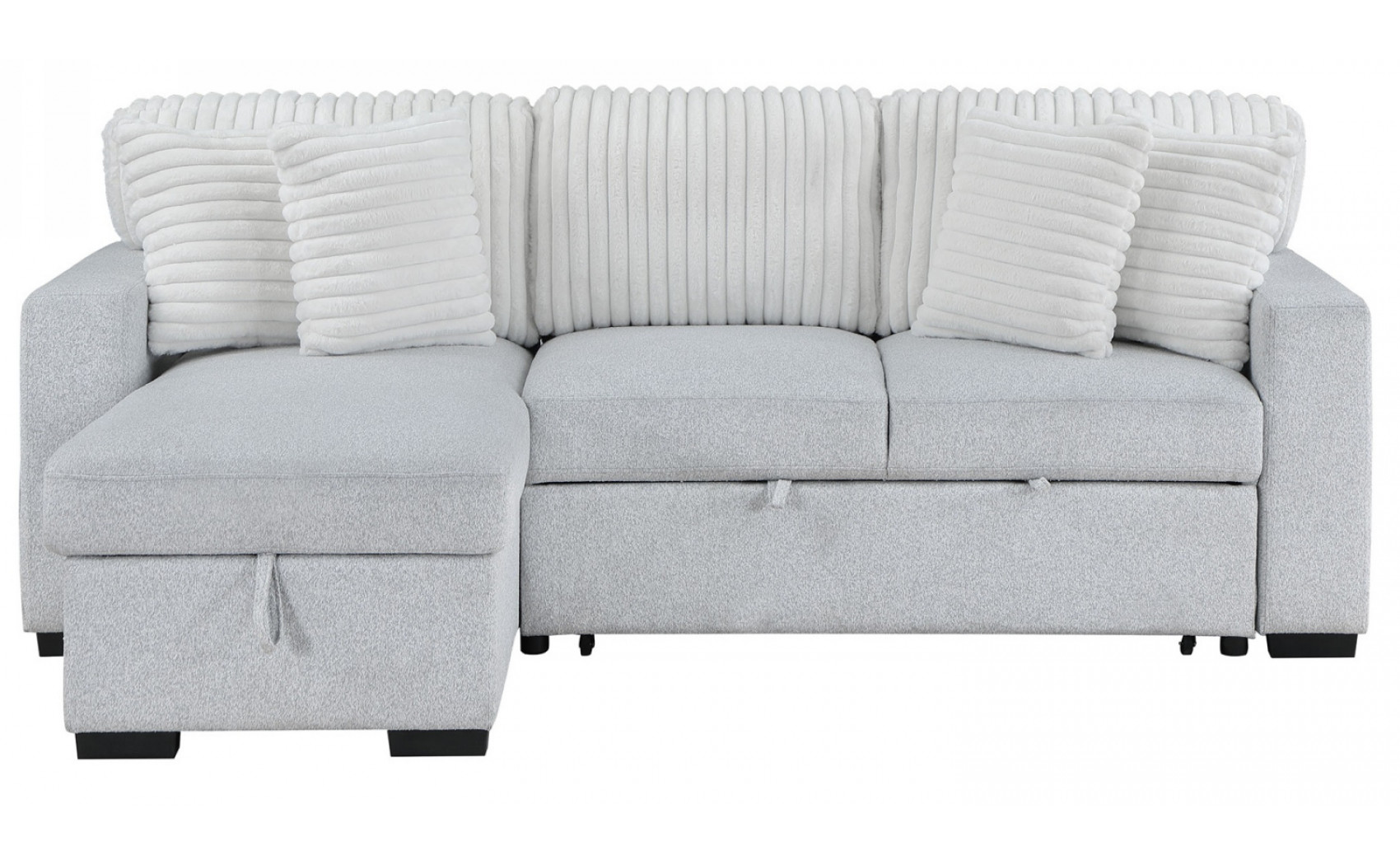 Alina U0204 Sectional Light Grey / White Global Furniture